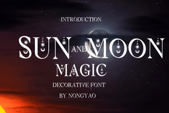Enchanting Typography: Sun and Moon Magic Font Design