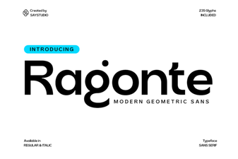 Ragonte Font: a Modern Typeface for Creative Projects