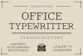 Office Typewriter Font Free Download – Classic Serif Typewriter Style